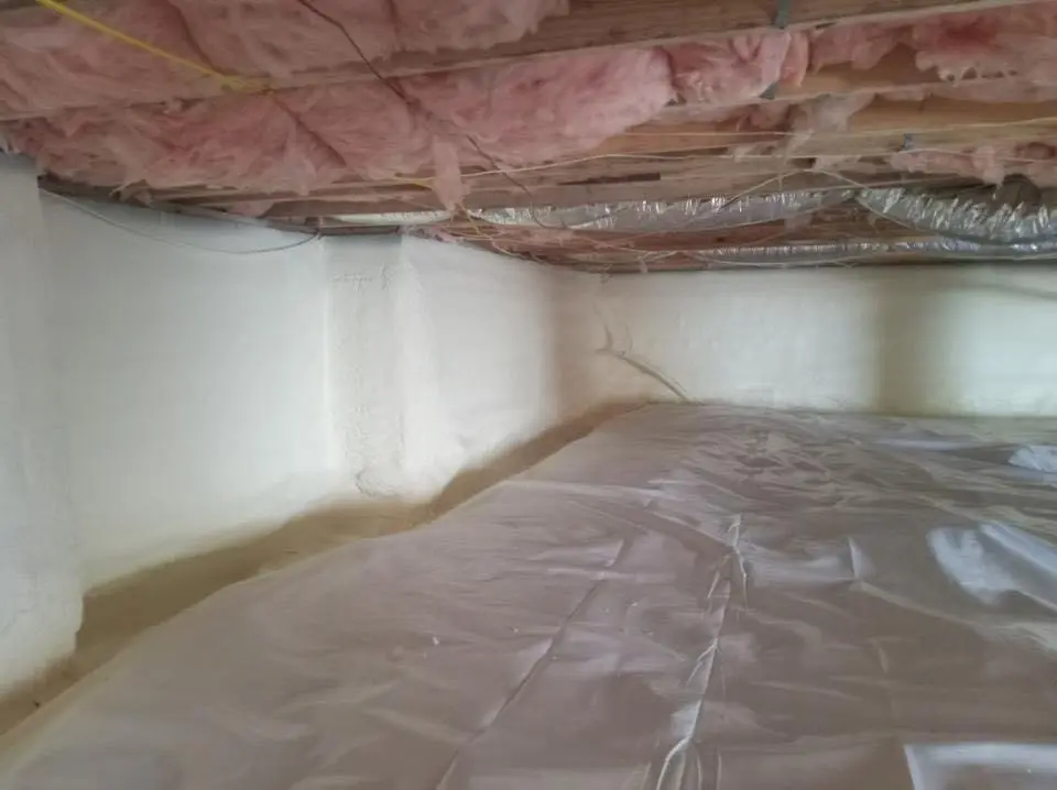 Crawl space encapsulation with closed-cell spray foam for Spray Foam Roofing in Pembroke